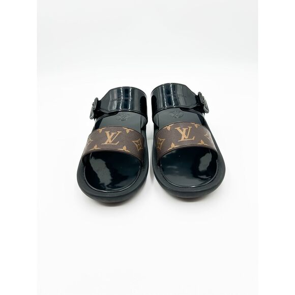 Louis Vuitton Sunbath LV Sandals Slides Monogram Mules Size 39, 9 - Picture 2 of 12